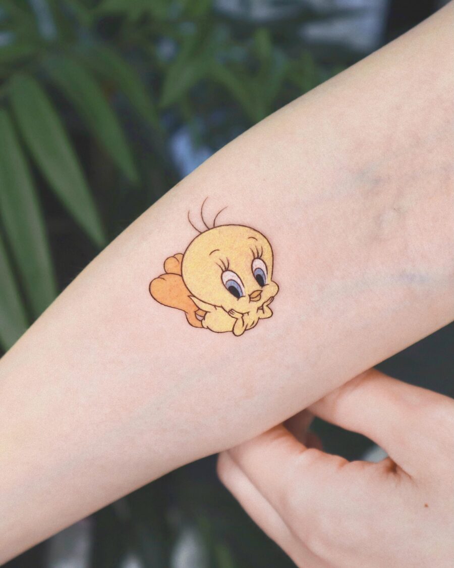 Charming Tweety Tattoo on Delicate Skin