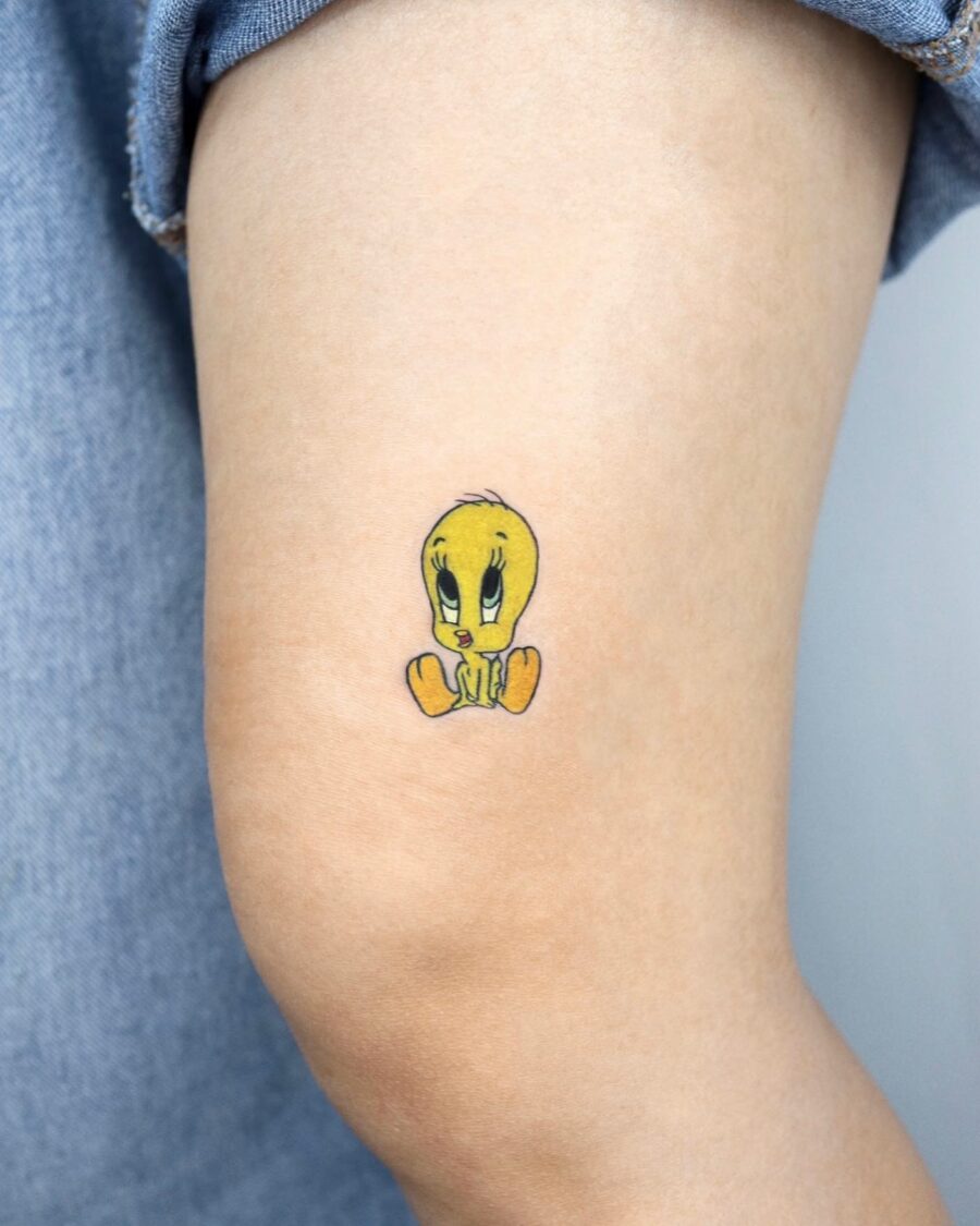 Charming Tweety Bird Tattoo on Arm