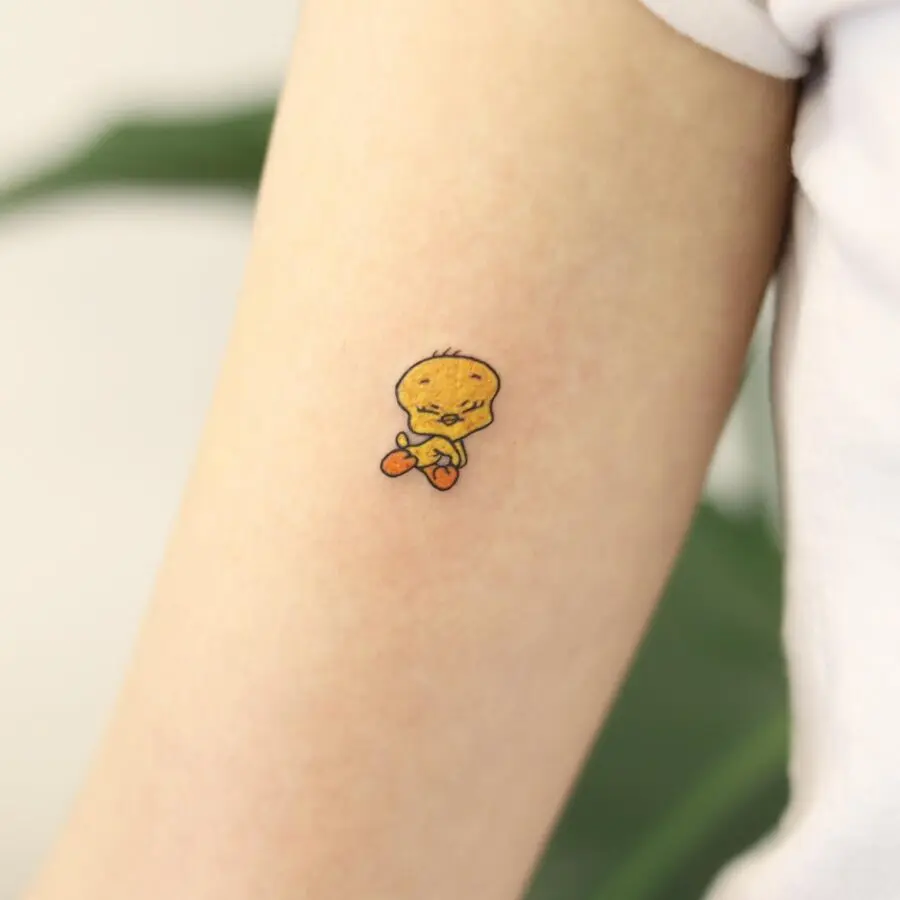Adorable Tweety Tattoo for Cartoon Lovers