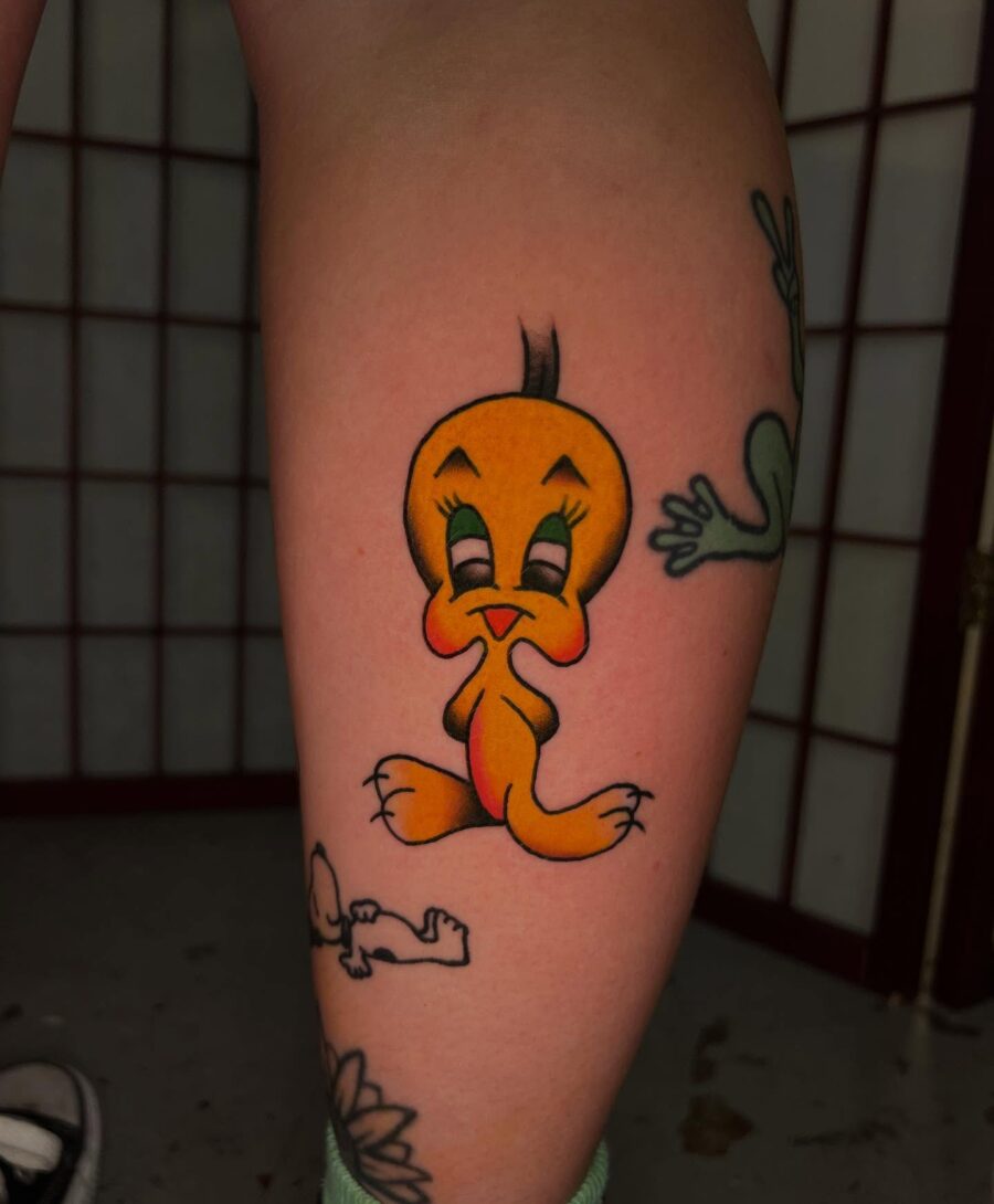Sassy Tweety Tattoo Perfectly Captured in Ink
