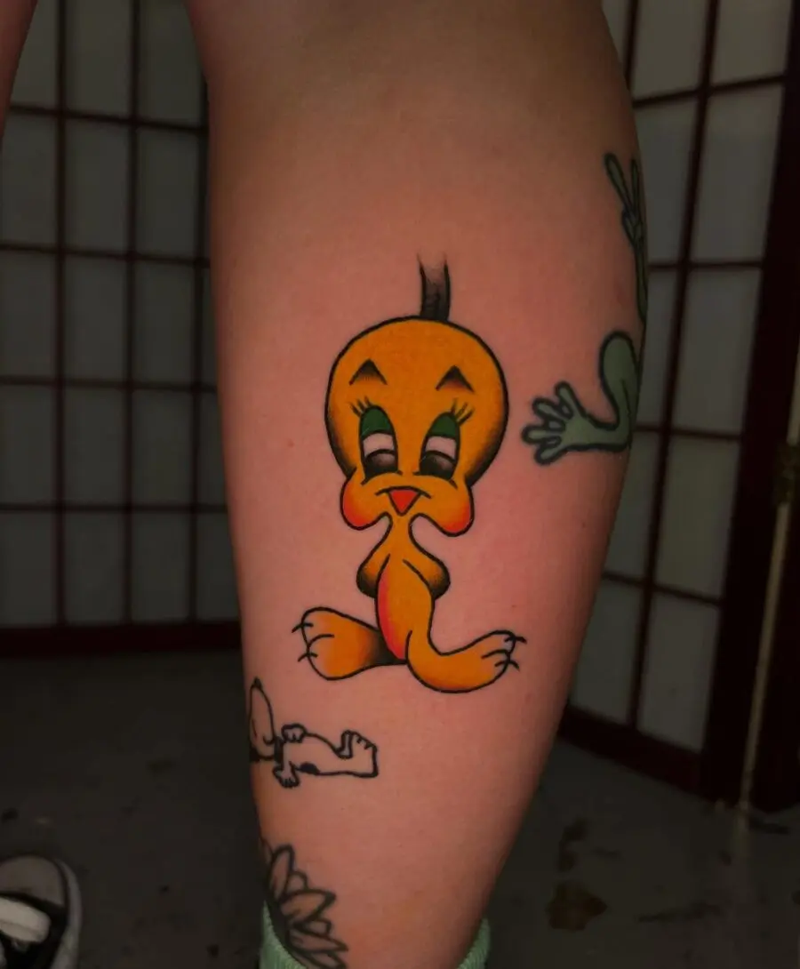 Sassy Tweety Tattoo Perfectly Captured in Ink