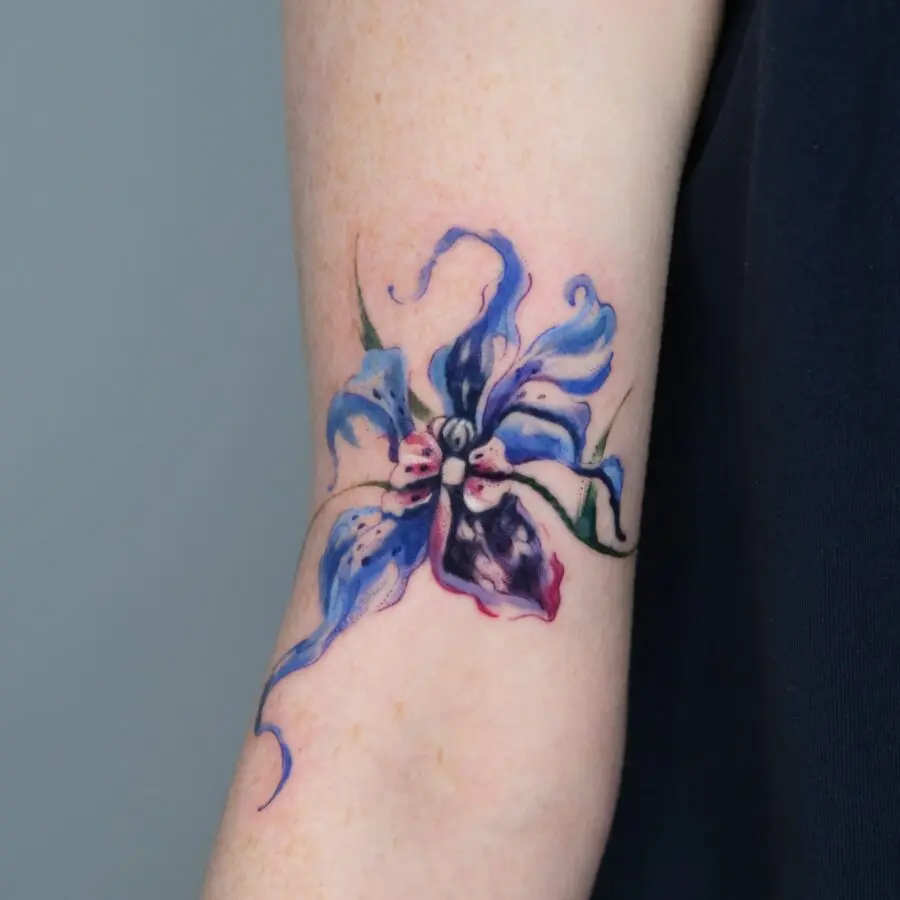 Beautiful floral cover up tattoo on arm