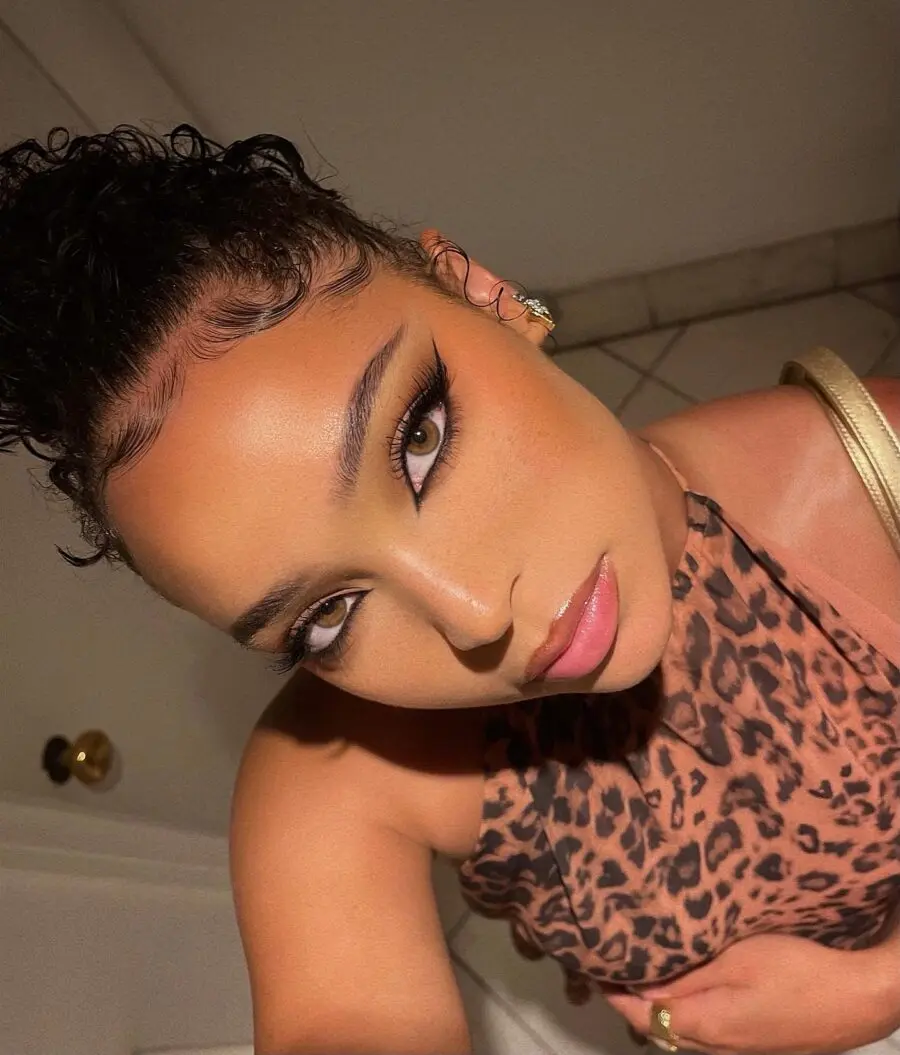 Elegant glam with bold feline vibes