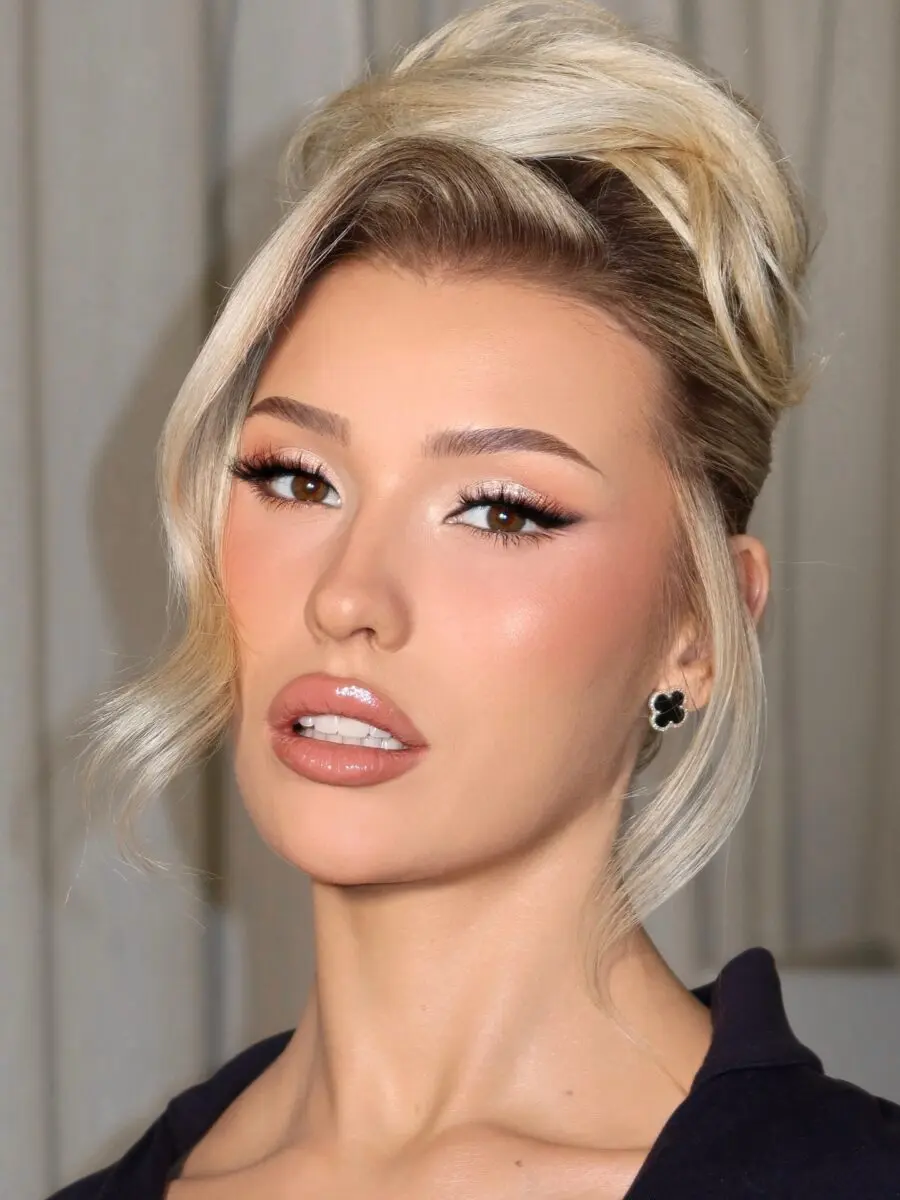 Stunning natural glam with highlighted features