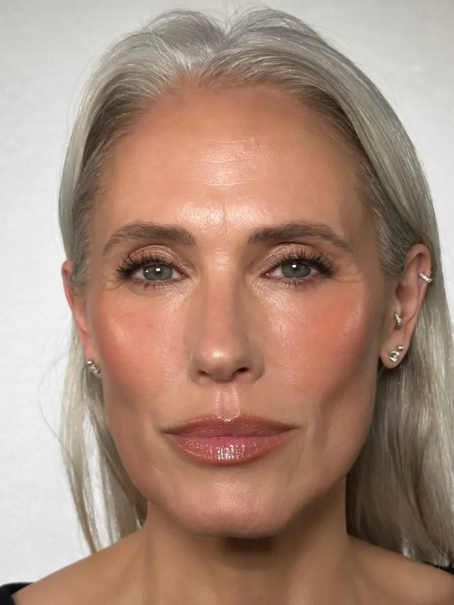 Elegant and natural wedding guest makeup look