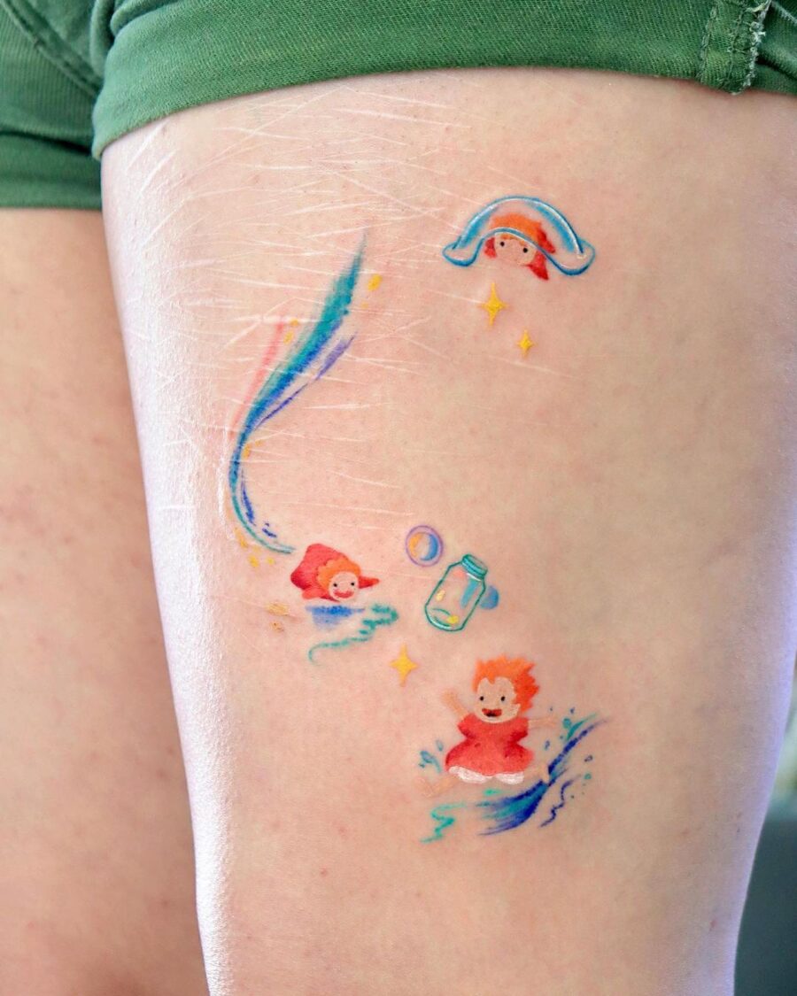 Charming Cartoon Tattoos for Playful Spirits