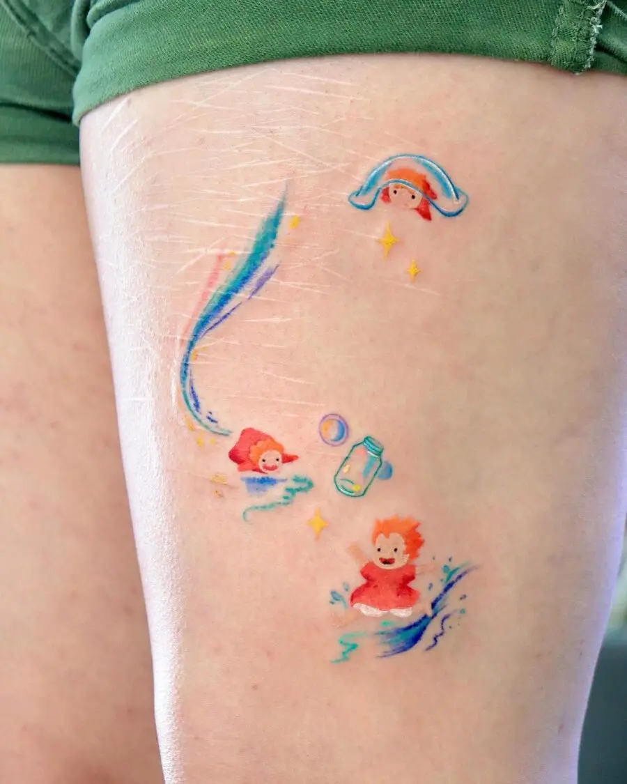 Charming Cartoon Tattoos for Playful Spirits
