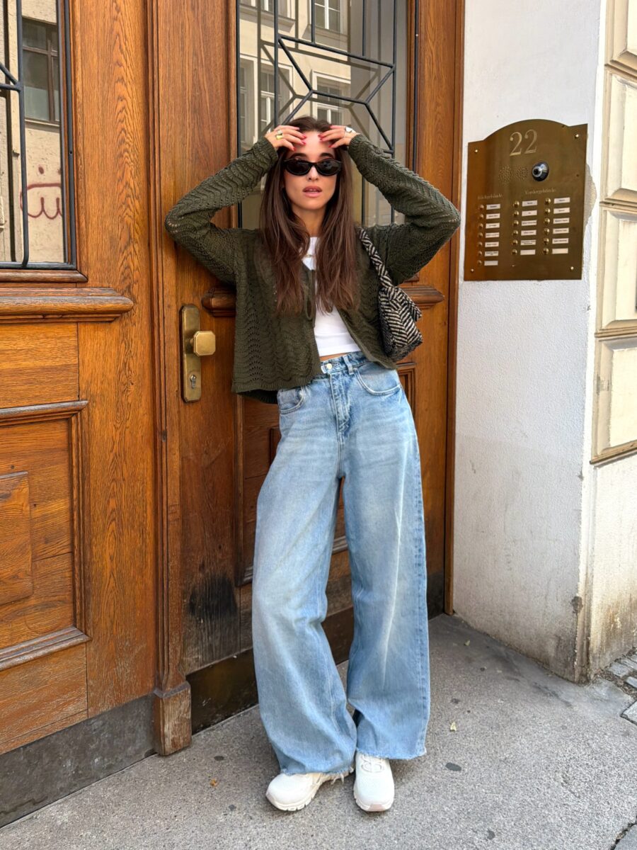 Chic Casual Style with White Sneakers