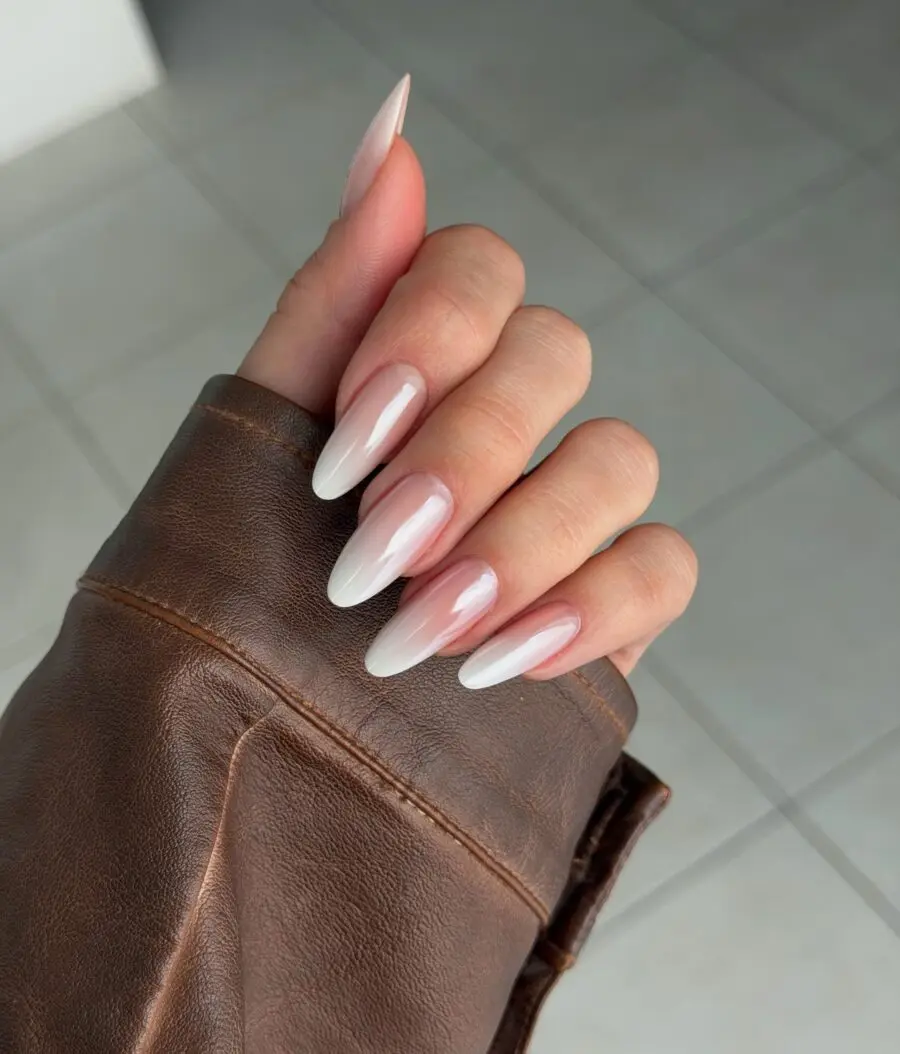 Elegant baby boomer nails with a chic finish