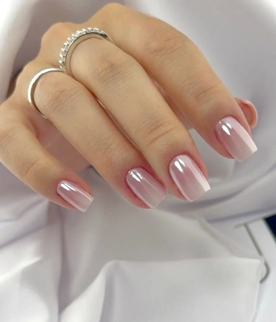 Chic Baby Boomer Nail Design with Gradient