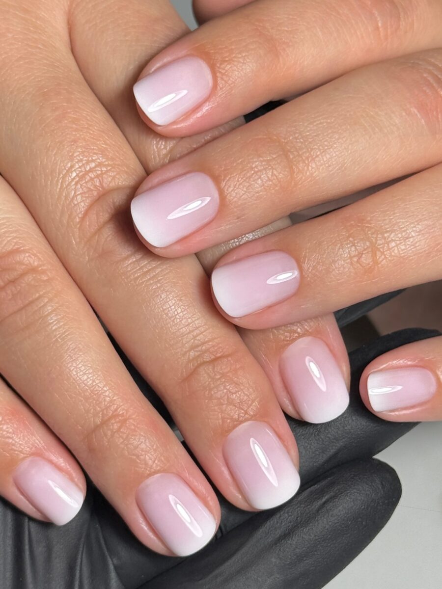 Elegant Baby Boomer Ombre Nails Design