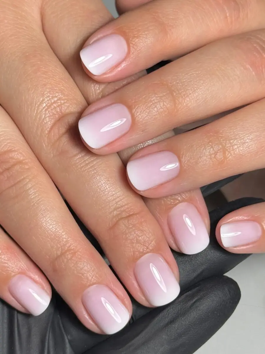Elegant Baby Boomer Ombre Nails Design