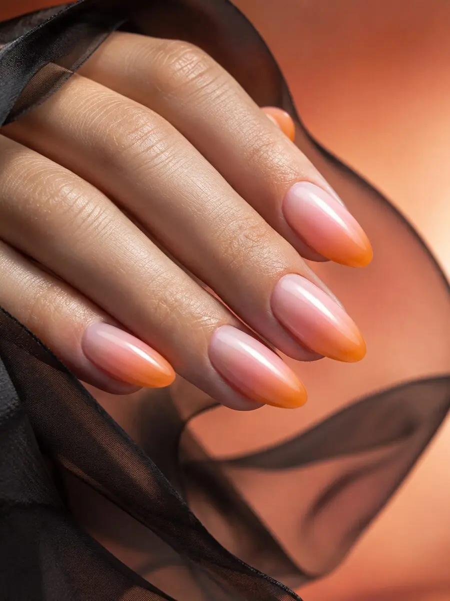Elegant Baby Boomer Nails with Ombre Accents