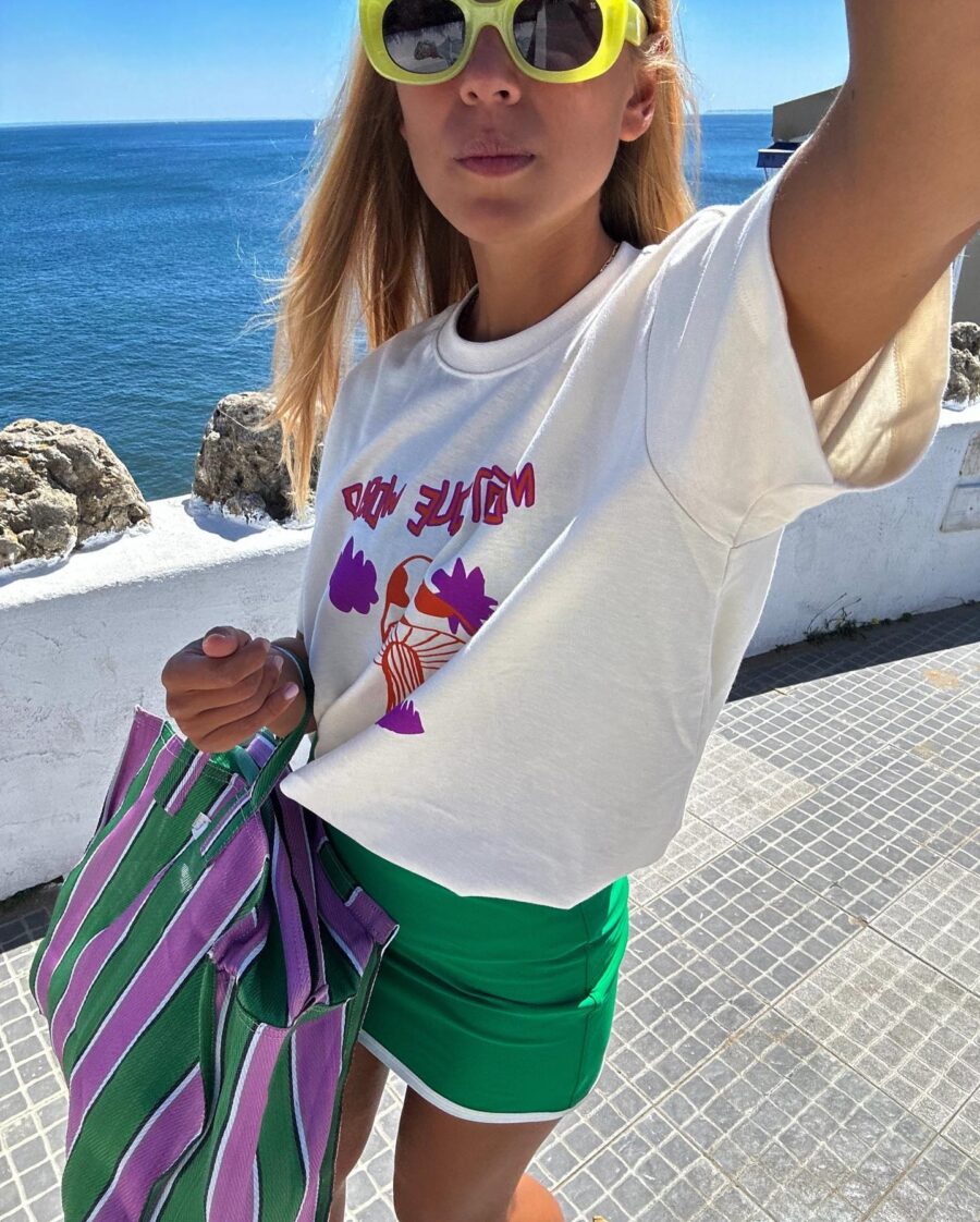 Stylish beach outfit for a sunny day
