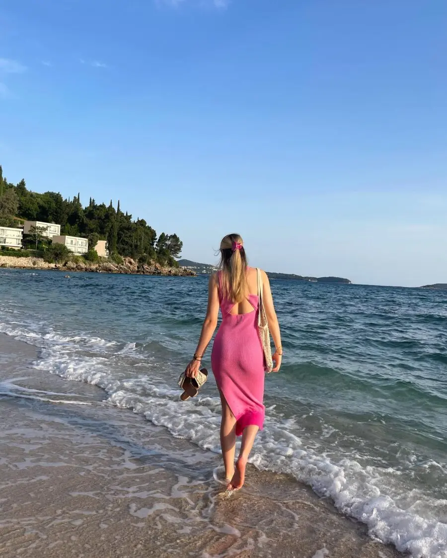 Stylish Pink Dress for Beach Days
