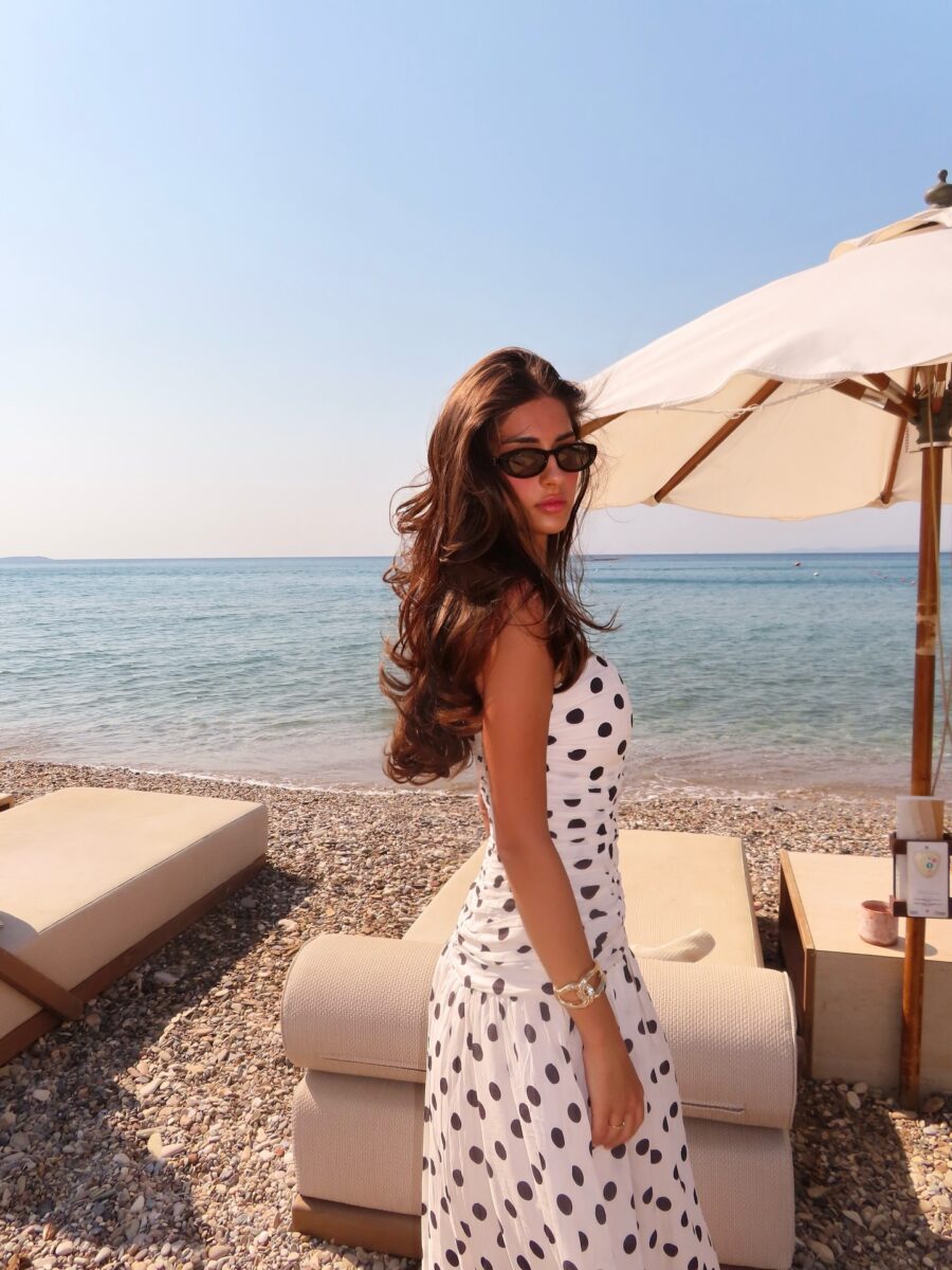 Chic Polka Dot Dress for Beach Day