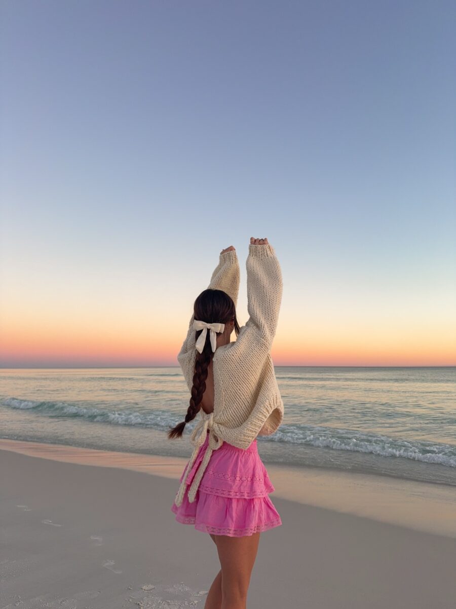 Chic Beach Vibes at Sunset