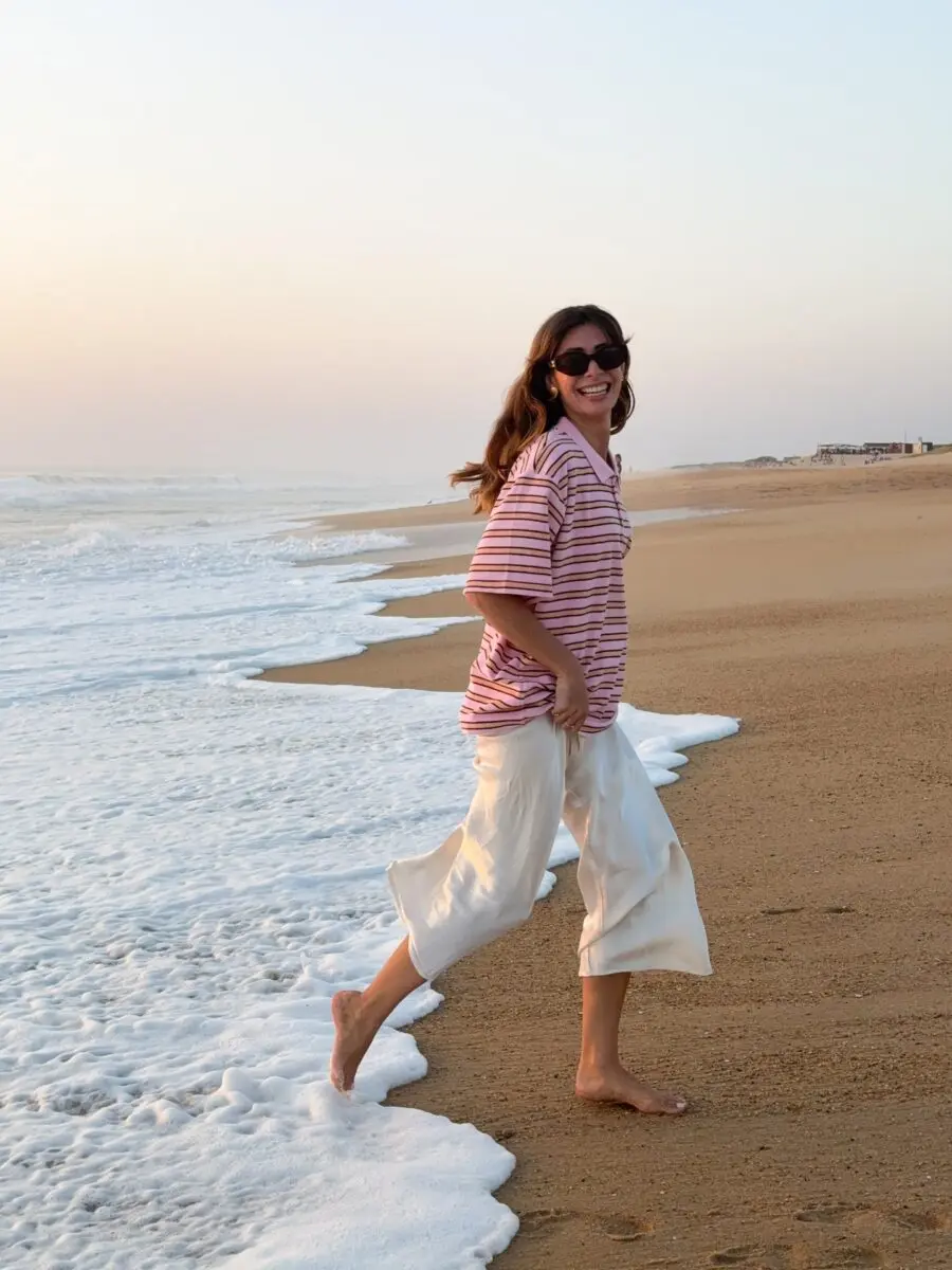 Casual Beach Vibes with Stripes and Comfort