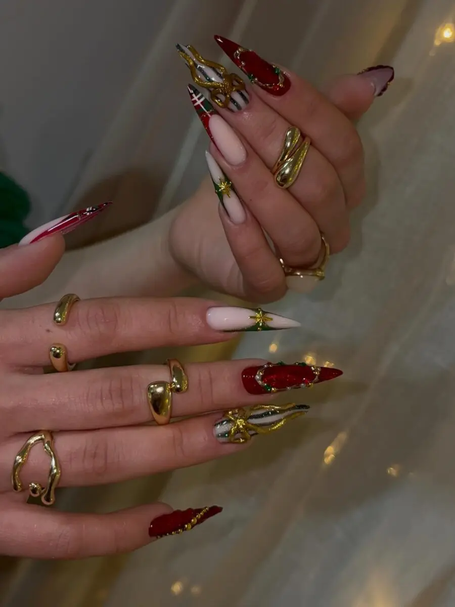 Festive Glam with Unique Nail Art Designs