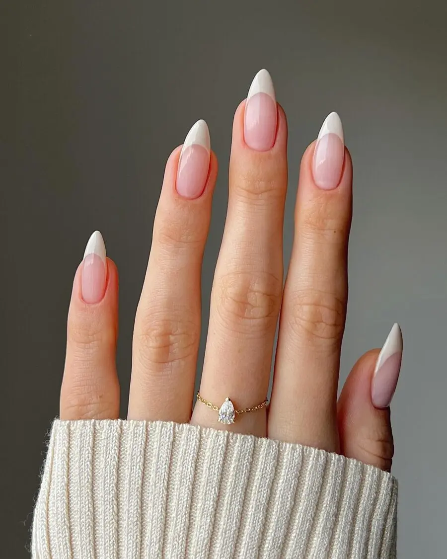 Chic and Fresh French Tip Nail Design