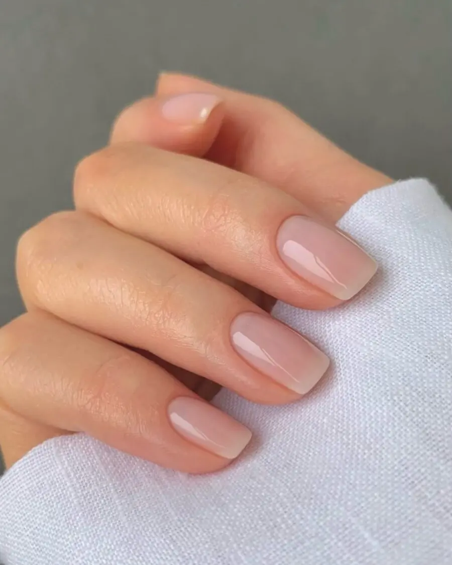 Chic ombre nude nails for a clean look