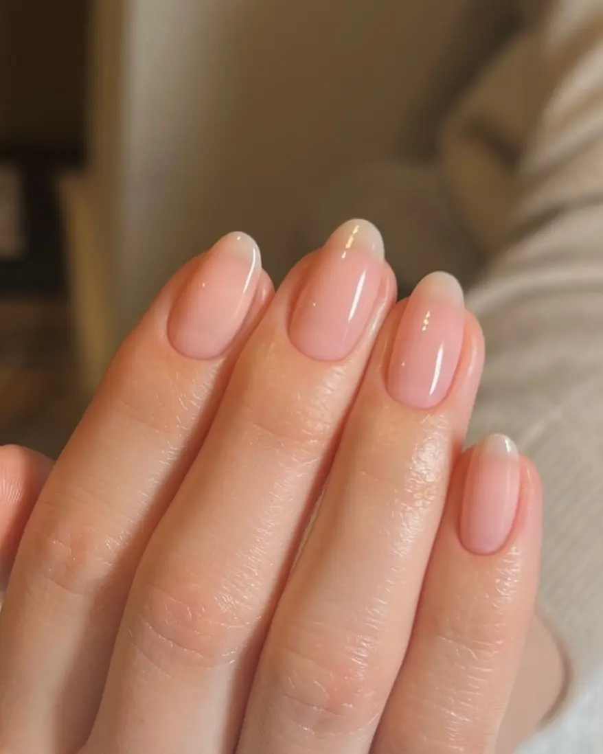 Stylish Pale Pink French Tip Nails