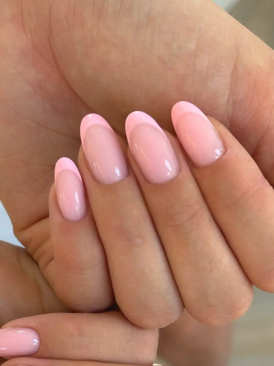 Chic pink French tip nail design for elegance