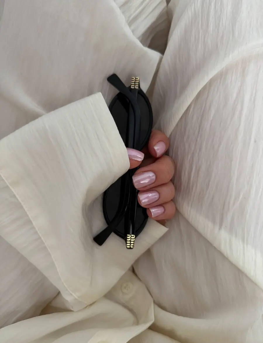 Elegant pink nails with a chic vibe