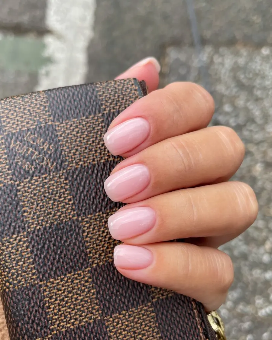 Chic and Elegant Pink Clean Girl Nails