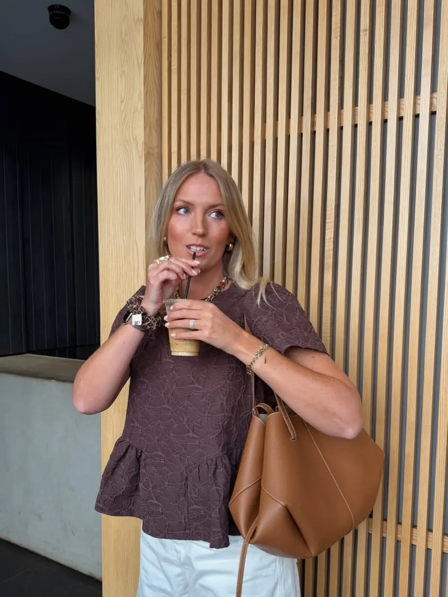 Chic brown top for a casual day out