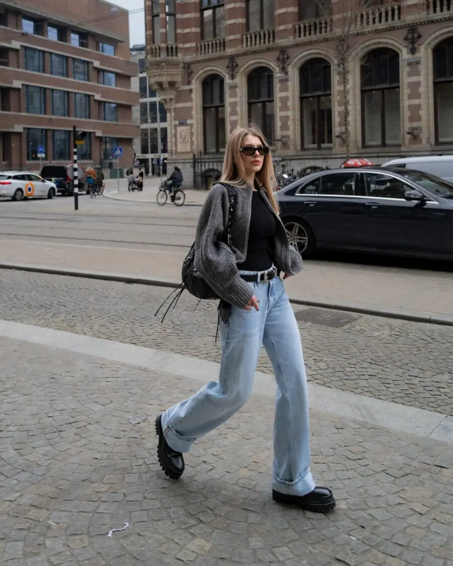 Effortless street style with a clean aesthetic