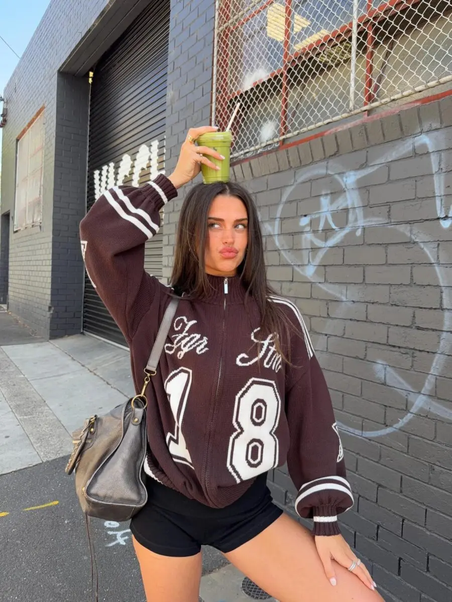 Chic sporty vibe with oversized outerwear