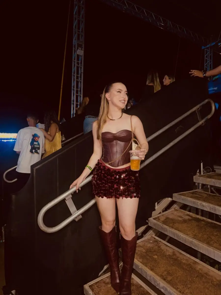 Trendy club outfit for a night out