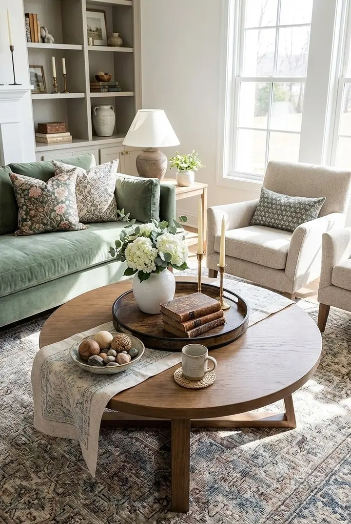 Chic And Inviting Coffee Table Arrangement