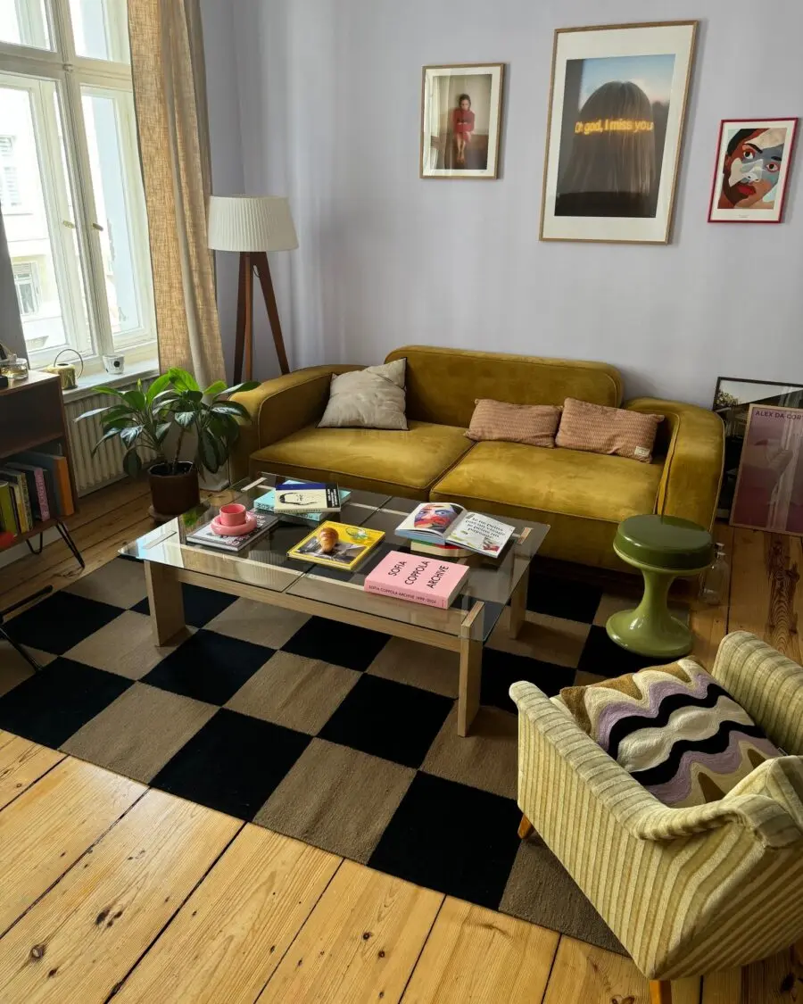 Bright and vibrant coffee table arrangement