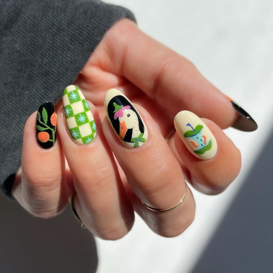 Vibrant Duck Nail Art with Seasonal Vibes