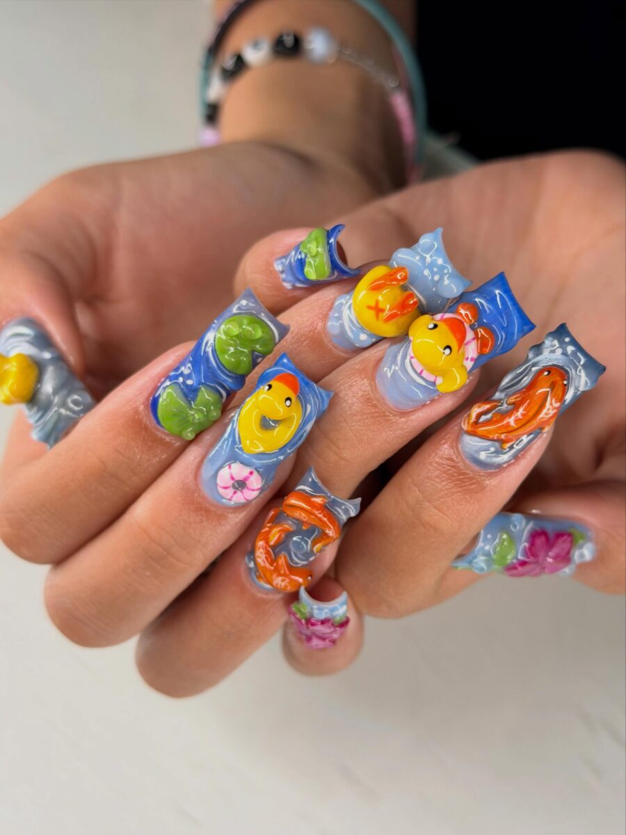 Vibrant duck-themed nail designs you’ll love