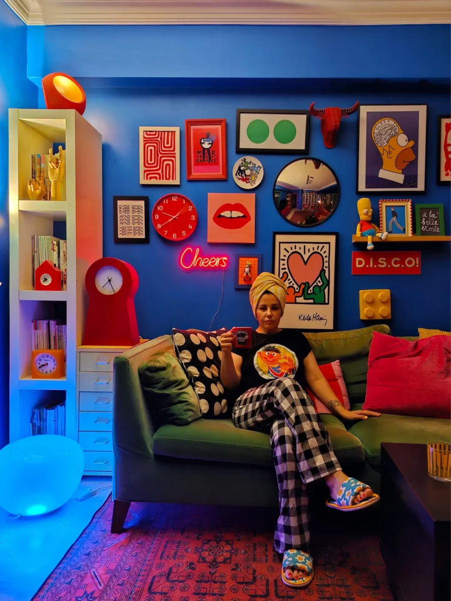 Vibrant decor with playful art elements