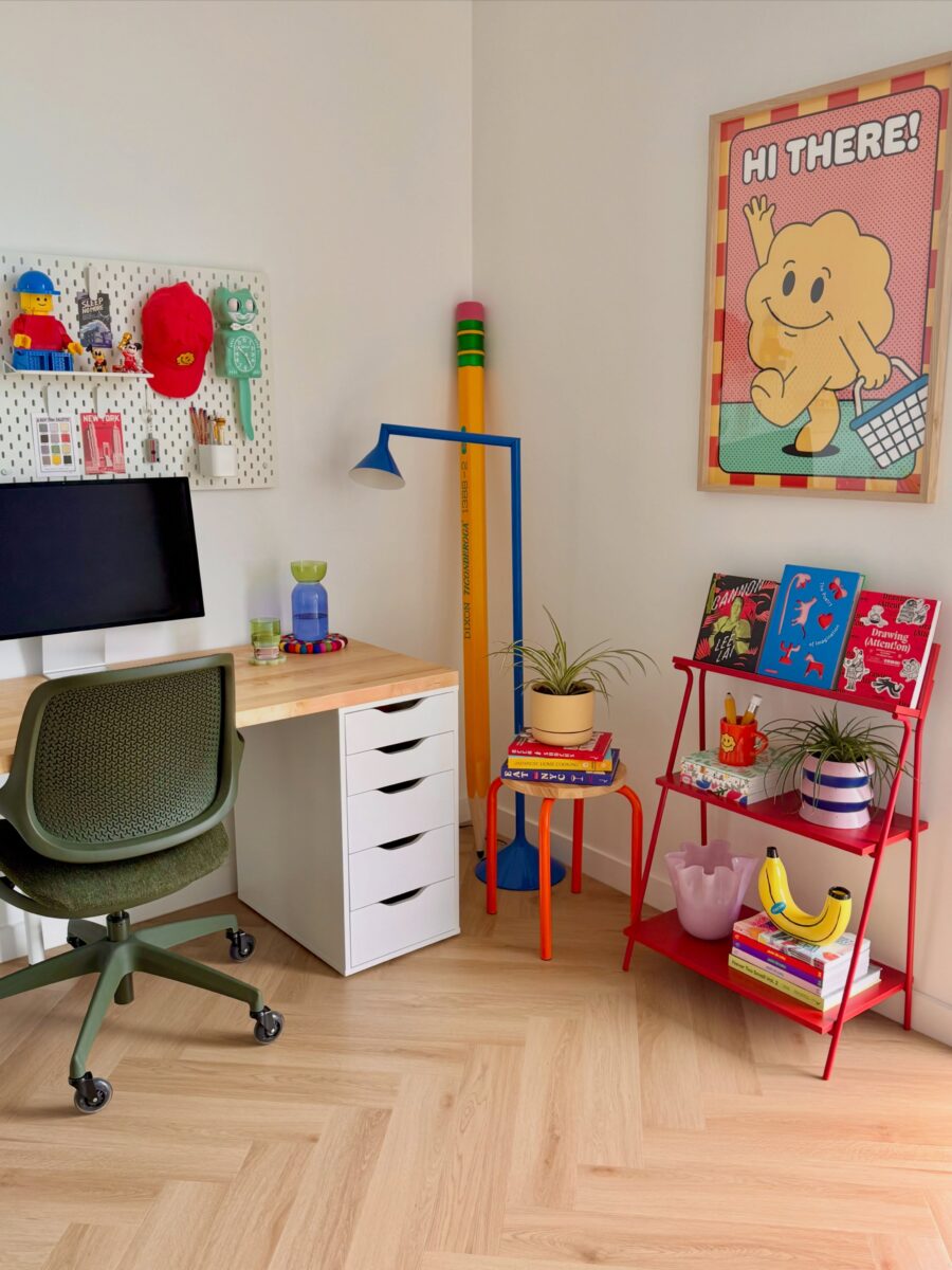 Vibrant and playful study desk inspiration
