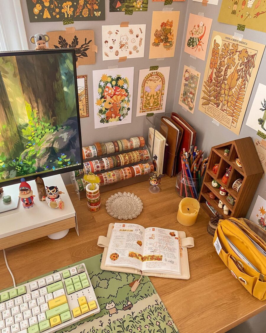 Charming and Whimsical Study Desk Aesthetic
