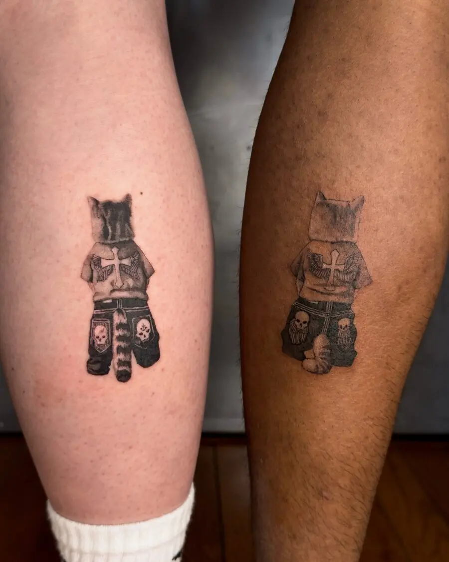 Cute cat tattoos for couples' connection