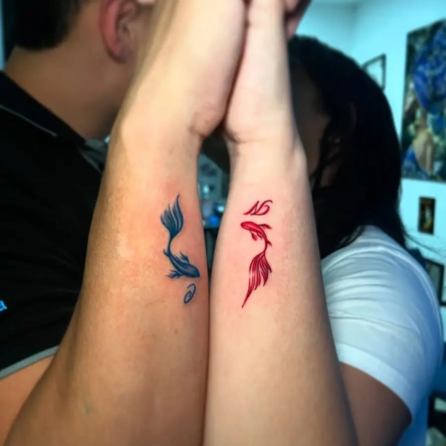 Stylish fish tattoos for couples’ bond