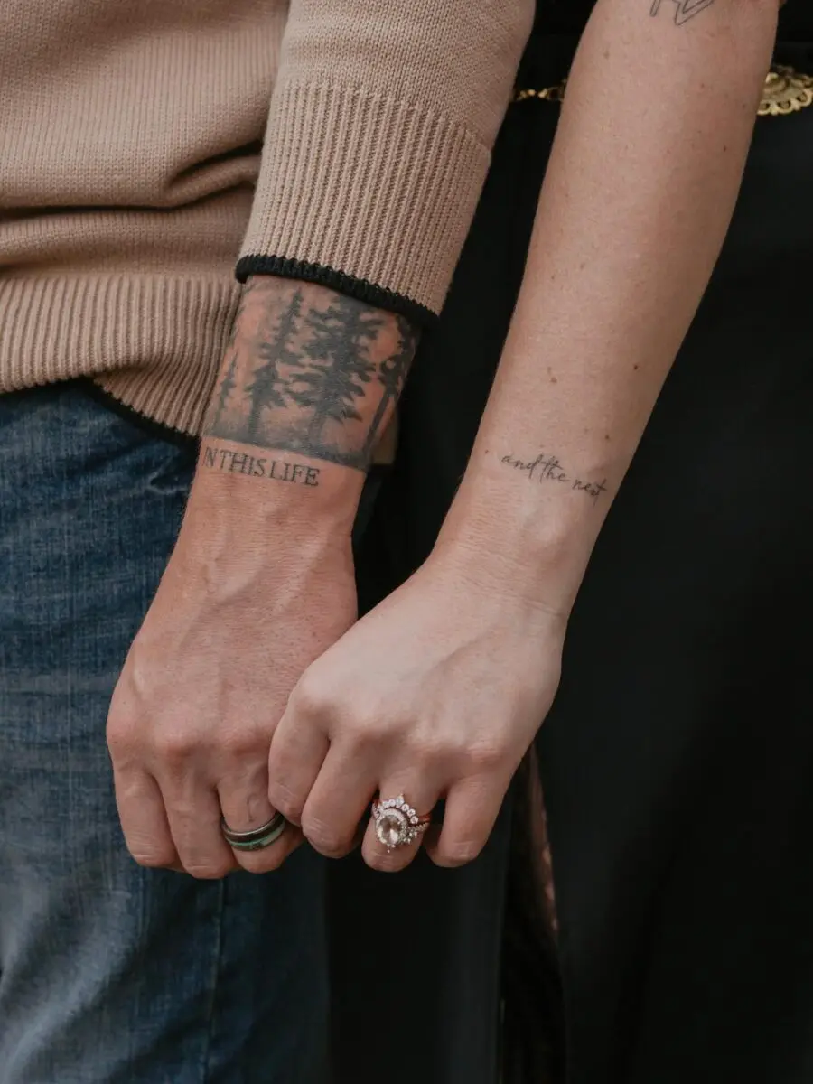 Meaningful couple tattoos for lovebirds