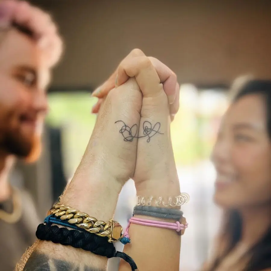 Intertwined designs showcasing love and connection