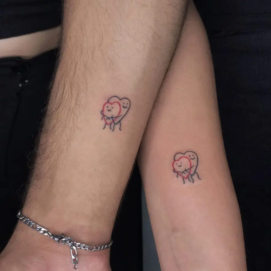 Adorable hearts symbolizing love and togetherness