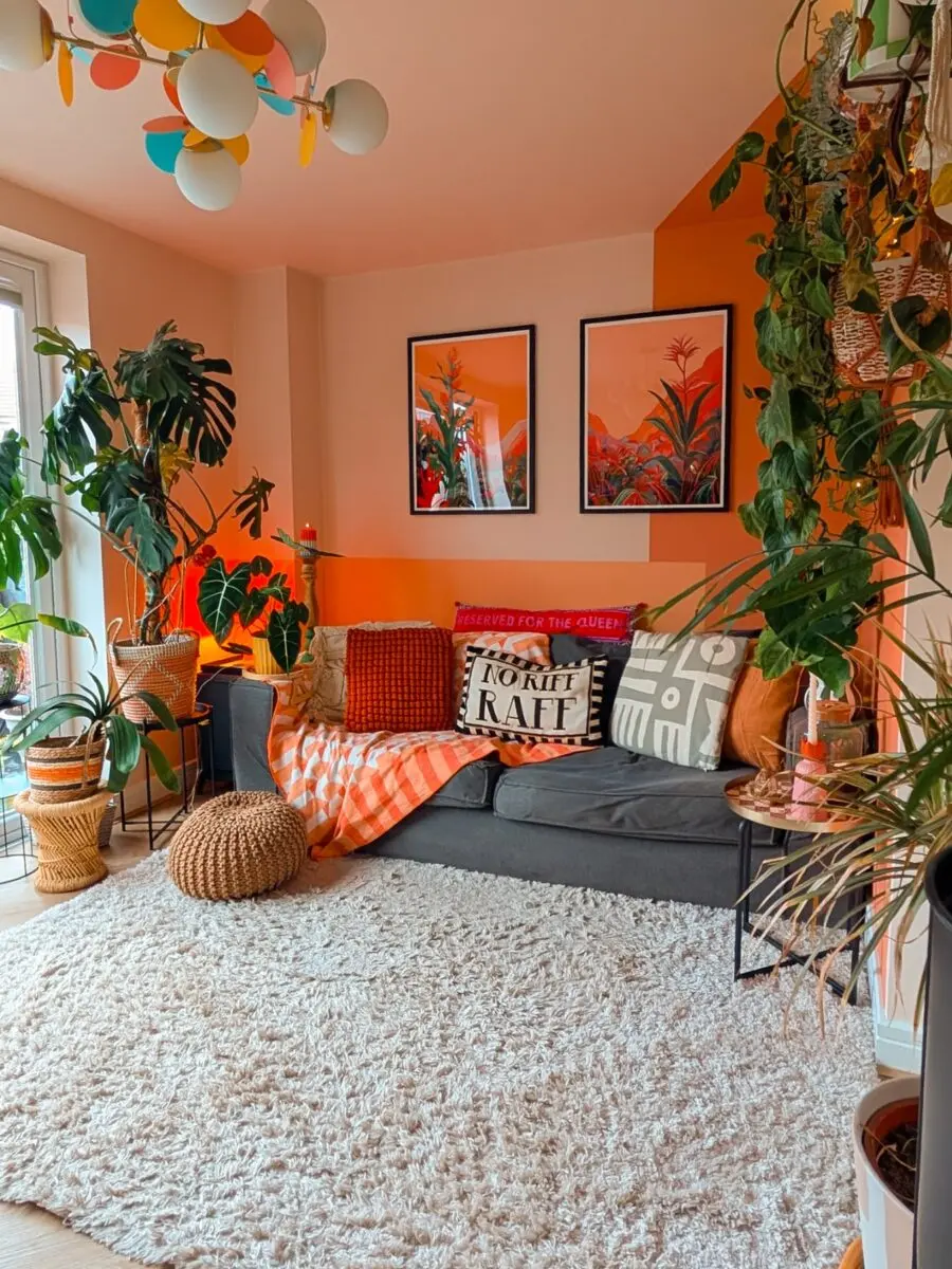 Cozy Bohemian Vibes with Lush Greenery