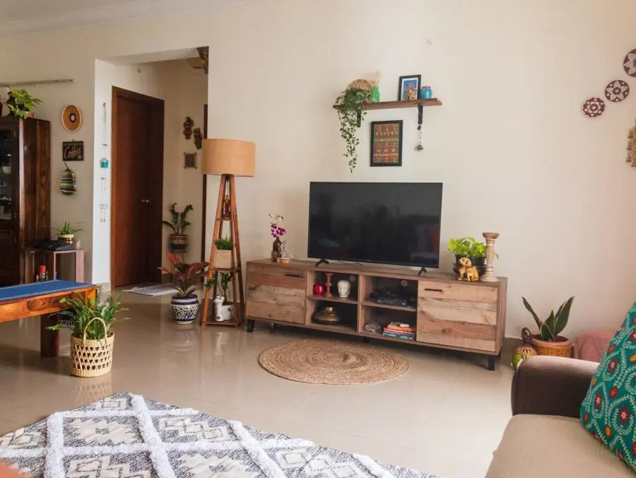 Cozy living room with stylish TV unit decor