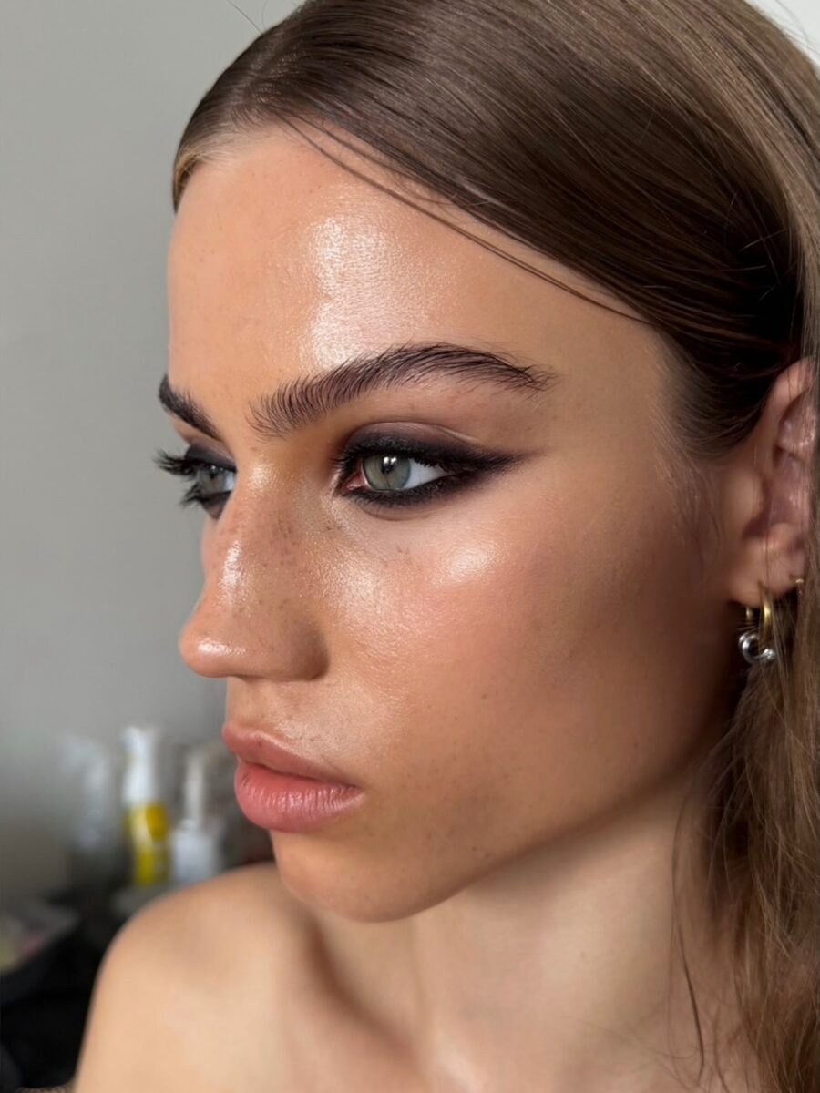 Elegant sultry look embodies dark feminine vibes
