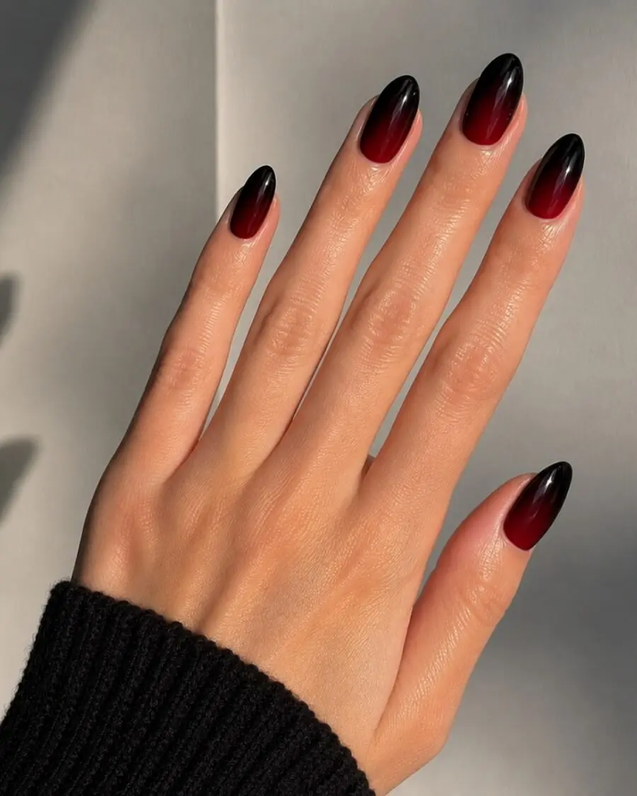 Elegant Ombre Design in Dark Shades
