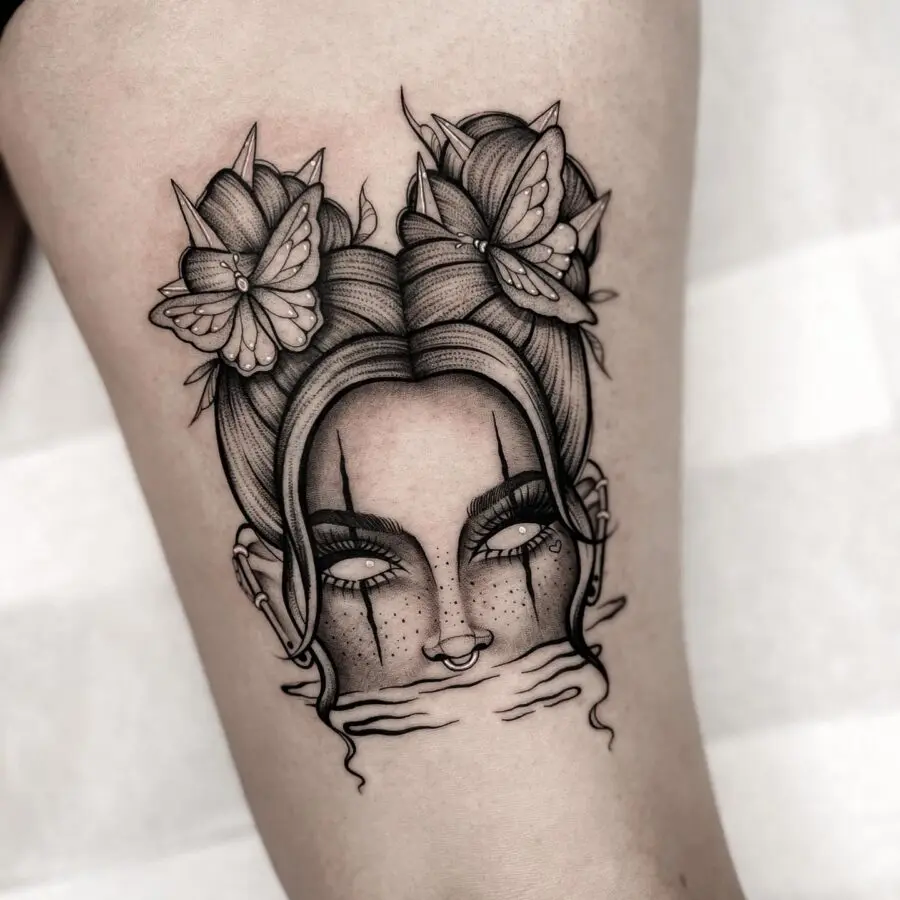 Mysterious beauty: Dark feminine tattoo art